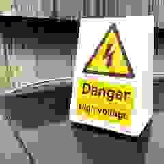 Electric and Hybrid Vehicle Danger High Voltage Sign